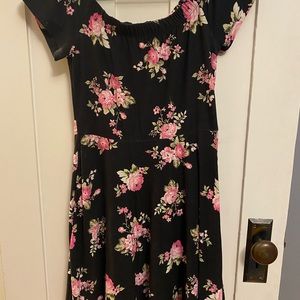 black floral dress